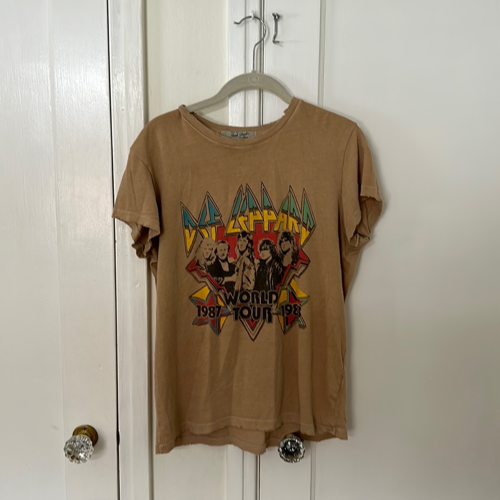 Junk food Def Leppard 1987 world tour T-shirt